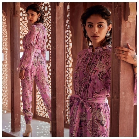 Hemant & Nandita mavi long sleeve Jumpsuit in orchid size XS - Picture 4 of 14